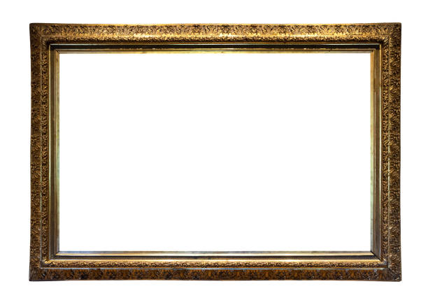 istock blank horizontal old bronze picture frame cutout 1404229536