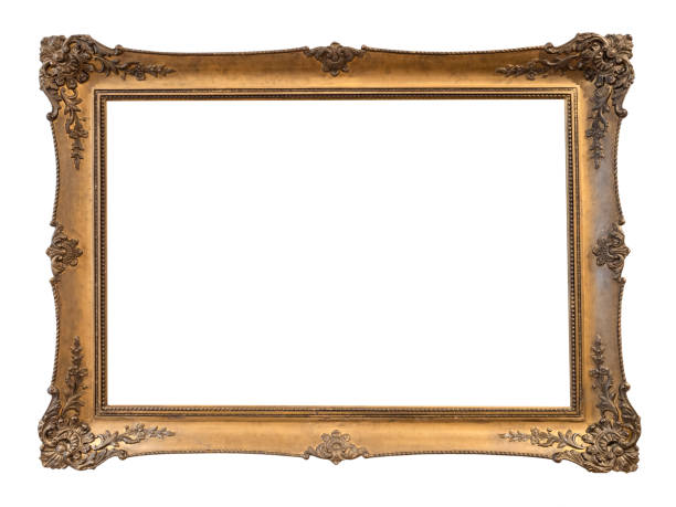 istock blank horizontal old baroque picture frame cutout 1404229559