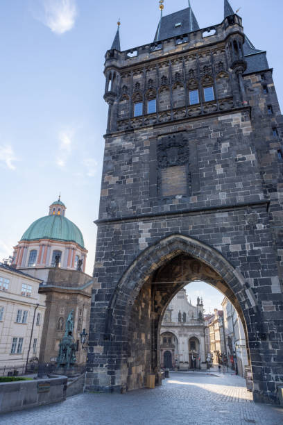 istock Prague cityscape from Charles bridge 1404230601