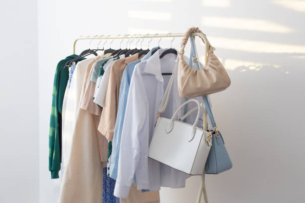 istock female  summer wardrobe in  white room 1404239097