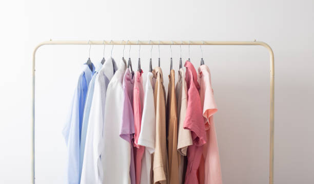istock female  summer wardrobe in  white room 1404239116