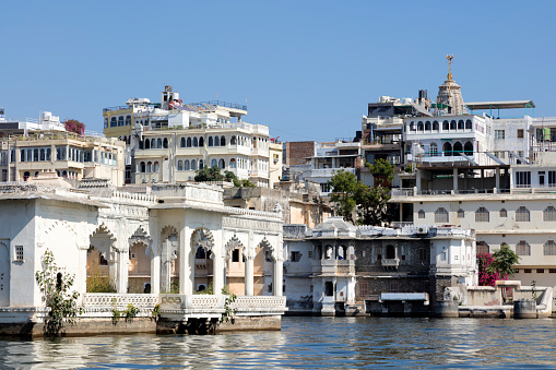 Lake Pichola, Udaipur city in the Indian state of Rajasthan.