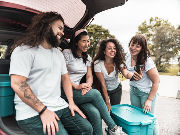 istock Young Group of volunteers taking a selfie 1404243356