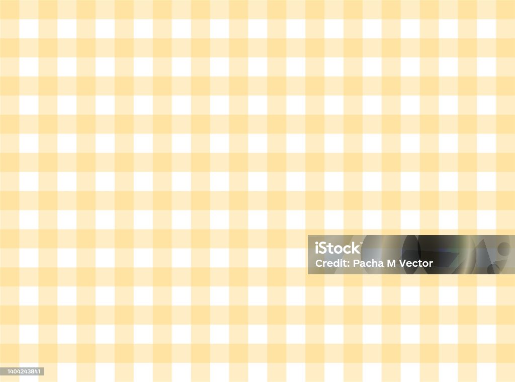 Yellow Gingham Fabric Square Checkered Seamless Pattern Texture Background  Vector Stock Illustration - Download Image Now - iStock