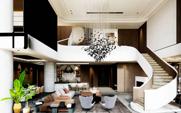 istock 3D Render of Living room 1404243964
