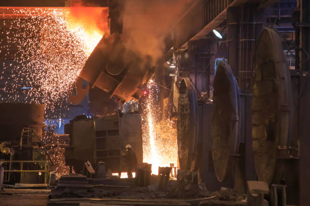 istock Steel casting ladle in workshop of iron foundry. 1404244991