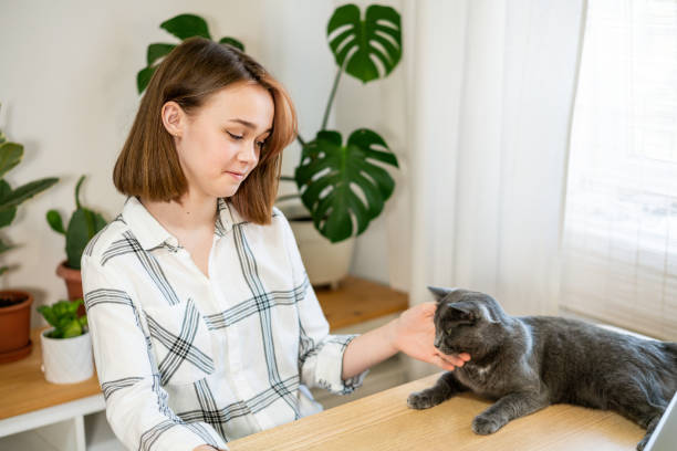 istock Young woman working on laptop at home. Cozy home office workplace, remote work, e-learning concept. 1404250212