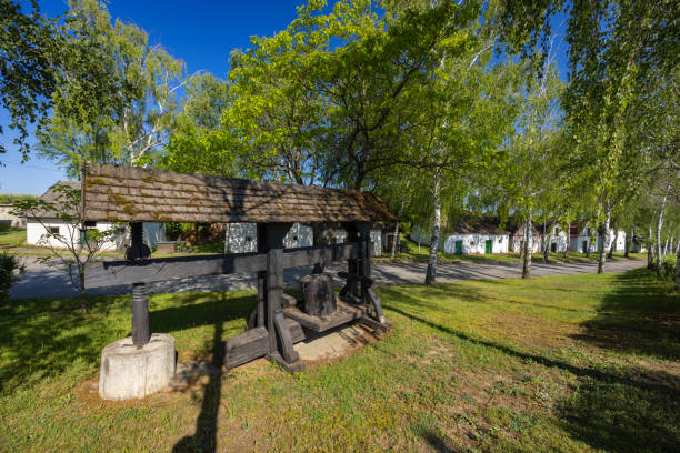 istock Traditional wine cellars street (kellergasse) in Ungerndorf, Lower Austria, Austria 1404255666