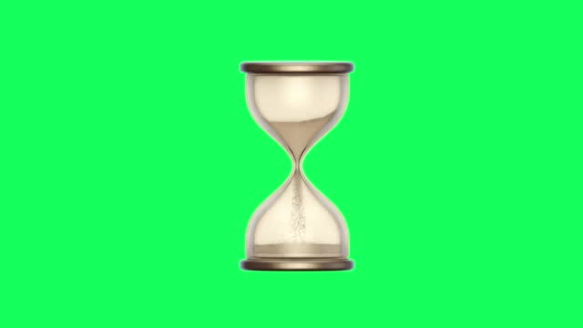 Hourglass 3d icon looping countdown animation