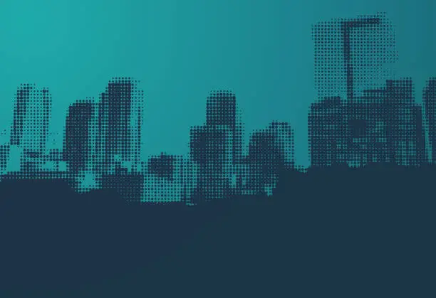 Vector illustration of Urban Skyline Abstract Background