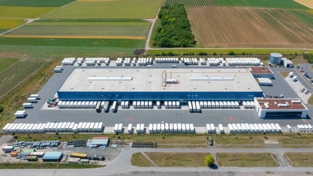 istock Distribution logistics building parking lot 1404260586