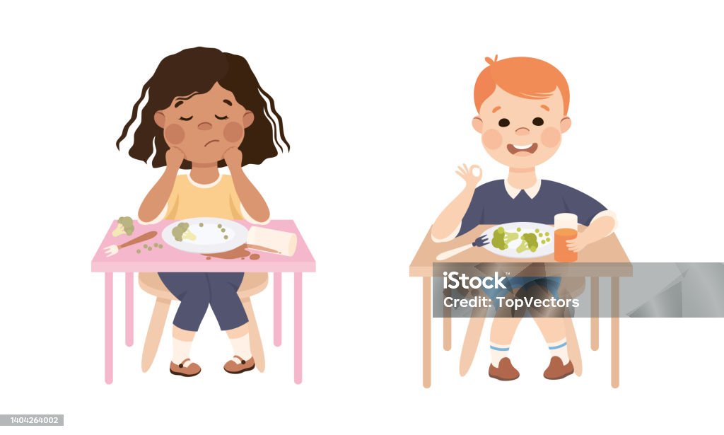 Ilustración de Lindo Niño Y Niña Comiendo Limpio Y Desordenado Dibujo Animado Ilustración Vectorial y más Vectores Libres de Derechos de Actividad - iStock Ilustración de Lindo Niño Y Niña Comiendo Limpio Y Desordenado Dibujo Animado Ilustración Vectorial y más Vectores Libres de Derechos de Actividad - iStock