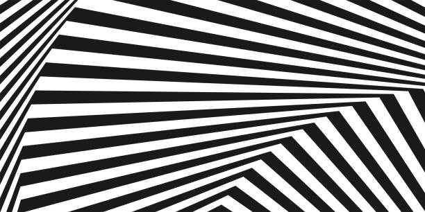 istock Abstract diagonal background of black and white repeat straight stripe line wavy design 1404266090