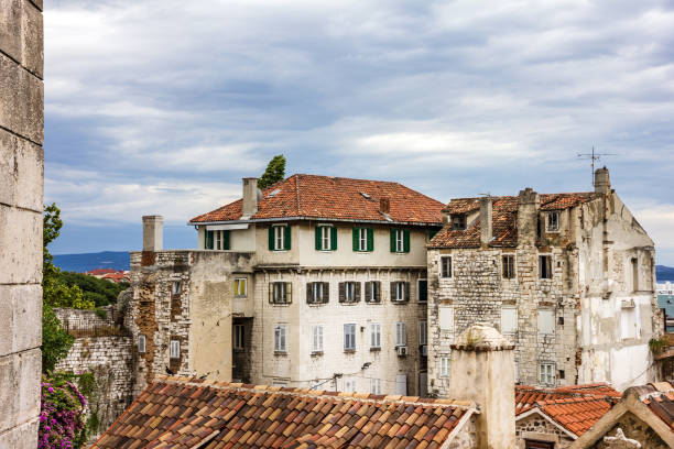 Split houses, Croatia, ancient architecture of old town