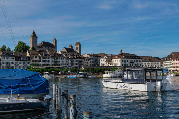 Rapperswil Jona: Rapperswil as seen from lake Zurich on Switzerland, Rapperswil is a former municipality in Switzerland, located at the east side of the Lake Zurich