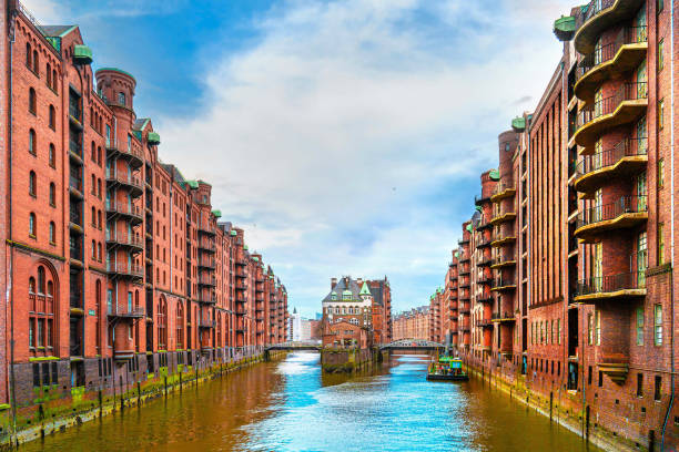 istock Hamburg city warehouse district. Travel and architecture 1404268990