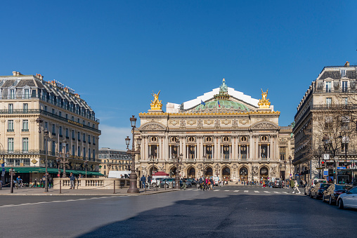 École militaire with Eiffel Tower in Paris winter France