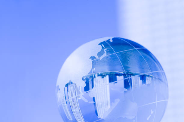 istock Tall Buildings Behind Glassy Globe 1404279053