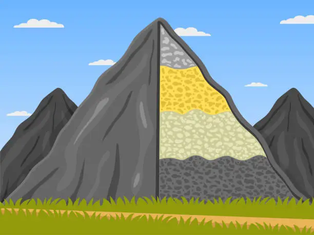 Vector illustration of Rock formation