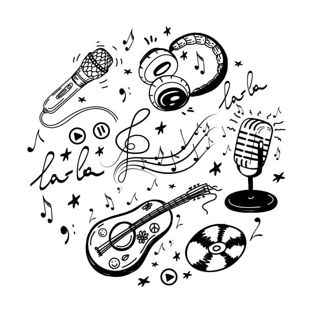 240+ Music Doodle Drawing Cd Stock Illustrations, Royalty-Free