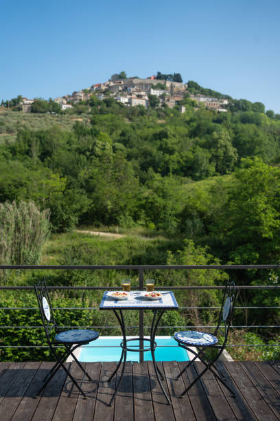 istock View of a healthy breakfast, on picnic table 1404302987