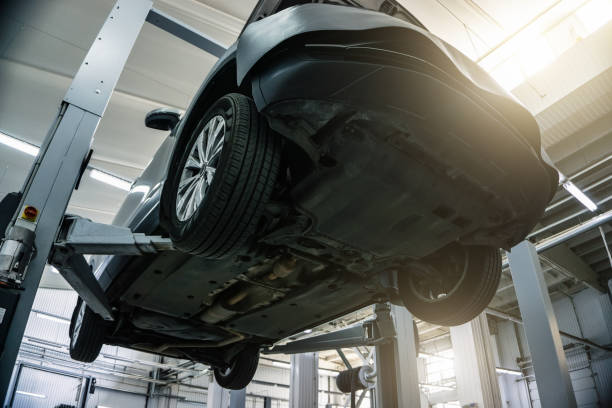 istock Car in car service. Diagnostics and troubleshooting. Auto warranty service 1404305633