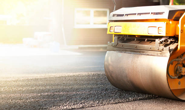 the road roller the road roller is rolling in a new layer of asphalt road construction stock pictures, royalty-free photos & images
