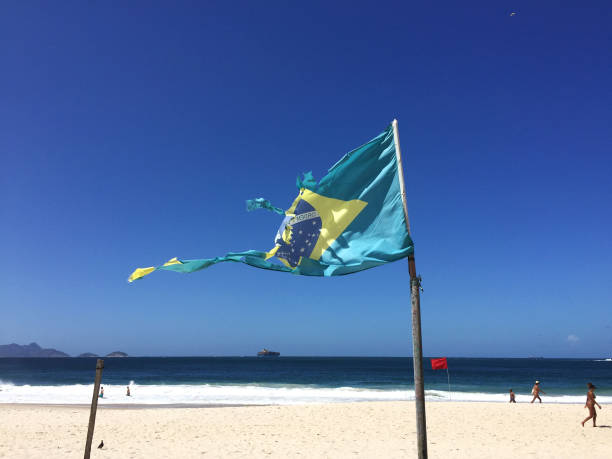 bandera de brasil rasgada - flag brazil brazilian flag dirty fotografías e imágenes de stock