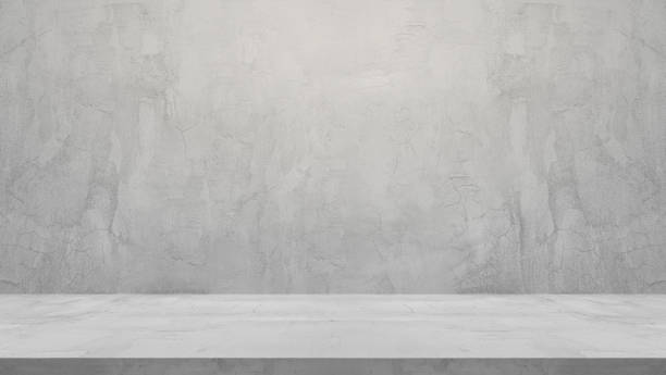 istock Gray horizontal decorative cement wall. Room background. Abstract wallpaper background. Backdrop. 1404316998