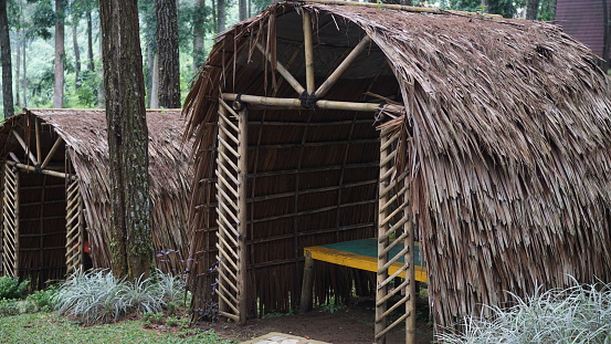 Small Tree Hut Small Hut With Coconut Tree Leaf Roofs Stock Photo - Download Image Now ...