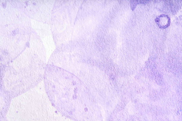 Violet background, textured paper painted with random pastel purple circles, very petri trend color. Abstract composition with copy space.