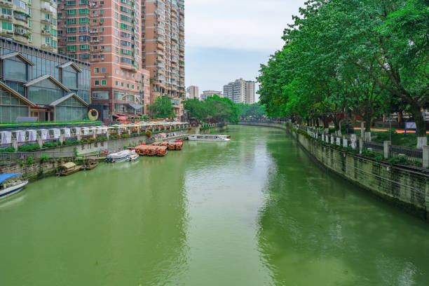 istock Chengdu architecture by the river in sunny days 1404333483