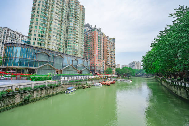 istock Chengdu architecture by the river in sunny days 1404333485