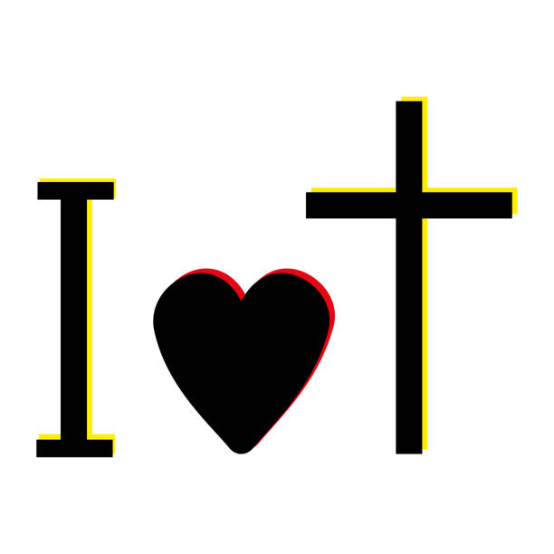 istock I love the cross in abstract style. Vector illustration. stock image. 1404335139