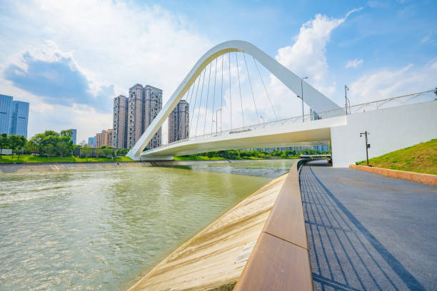 istock Sunny day riverside Chengdu City 1404335759