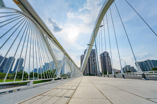 istock Trees and bridges on sunny days 1404335897
