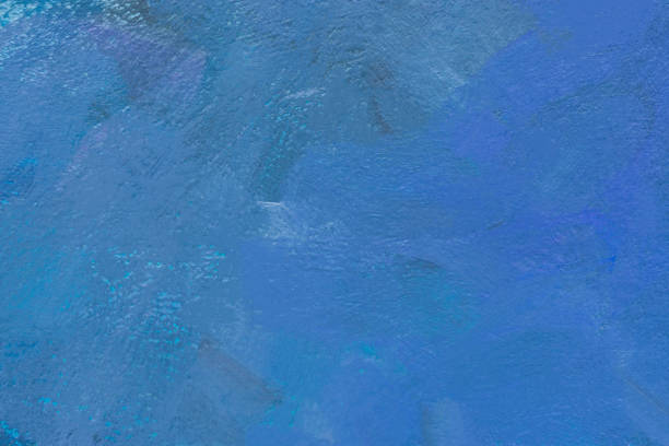 istock Blue background oil paint. Beautiful brush strokes close-up. 1404337032