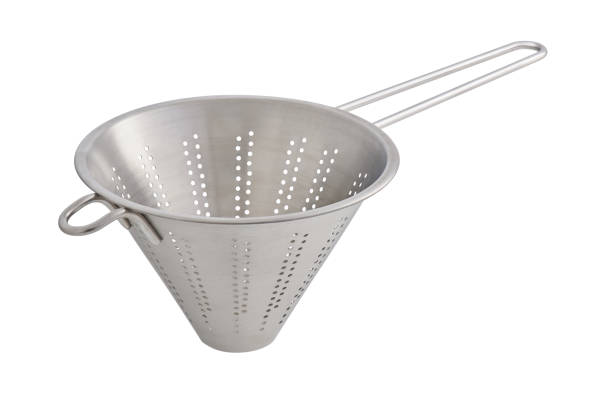 istock Stainless conical strainer with handle, cut out, photo stacking 1404341160