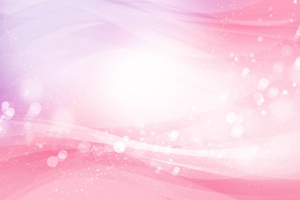 光が輝く波ピンクの背景抽象画 - glowing curve shiny backgrounds点のイラスト素材／クリップアート素材／マンガ素材／アイコン素材