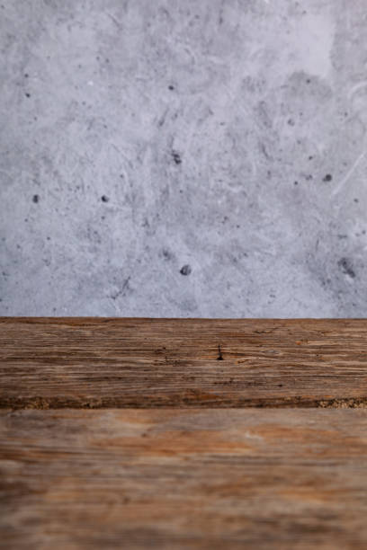 istock Brown wooden background and stone wall. 1404353893