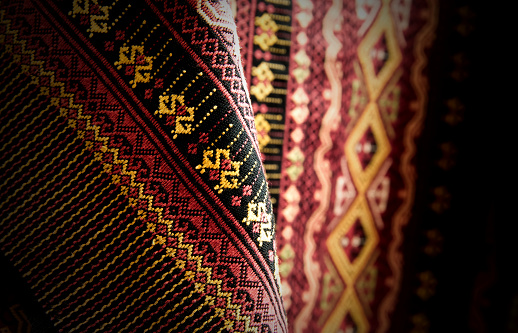 Beautiful traditional Thai fabric pattern, Graphic background