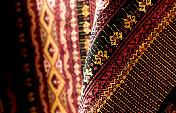 istock Beautiful traditional Thai fabric pattern, Graphic background 1404356167