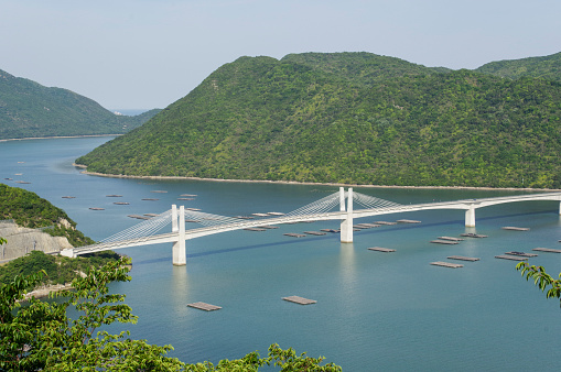 Bizen Hinase Bridge connecting Hinase Town and Kakui Island