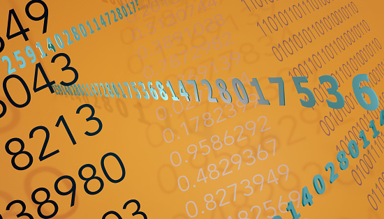 Mathematical formulas. Photography made with colored filters in the flash