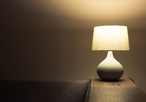 table lamp in the room