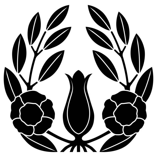 a crest of a zakuro This is a crest of a zakuro. balck stock illustrations