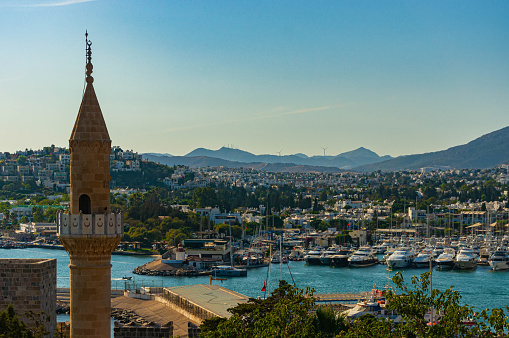 View of the marina of Bodrum from the tower of the hospitallers