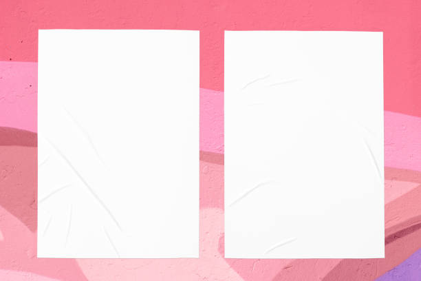 istock colorful urban wall texture with two wrinkled glued poster templates 1404377457