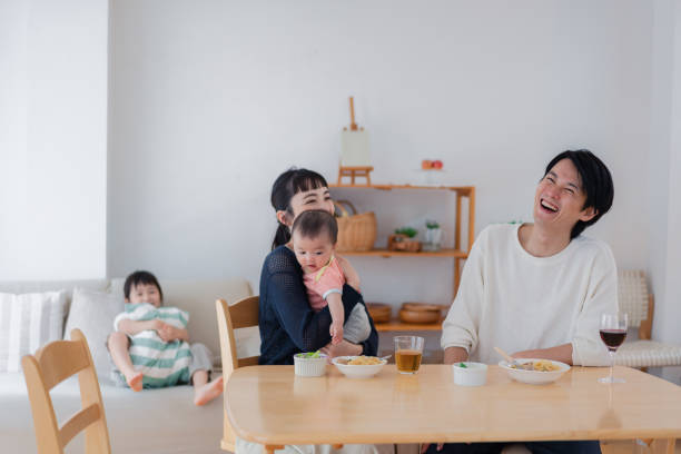 istock Families around the table with their children 1404378149