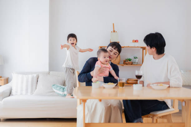 istock Families around the table with their children 1404378178